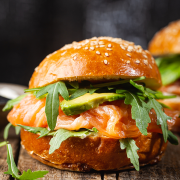 Fried Salmon burger