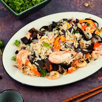 Mixed Seafood plates with rice